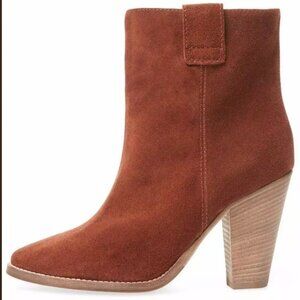 Aquatalia Terracotta Suede Flo Ankle Boots Sz 8